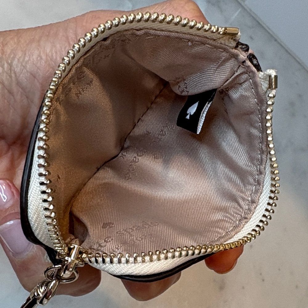 Kate Spade Change Coin Purse Pebbled Leather Key Chain Coin Purse - Picture 13 of 13